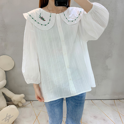 Μοντέρνο γυναικείο πουκάμισο με κέντημα