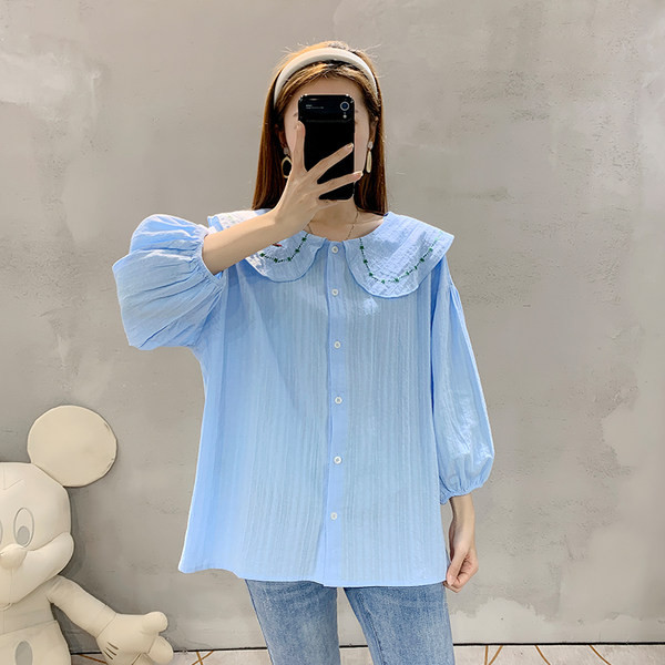 Μοντέρνο γυναικείο πουκάμισο με κέντημα