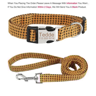 Κολάρο σκύλου Προσαρμοσμένα λουριά για κουτάβι γάτα Λουρί ετικέτας Εξατομικευμένη πινακίδα ταυτότητας Κολάρο κατοικίδιων για μεσαίου μεγέθους σκύλους