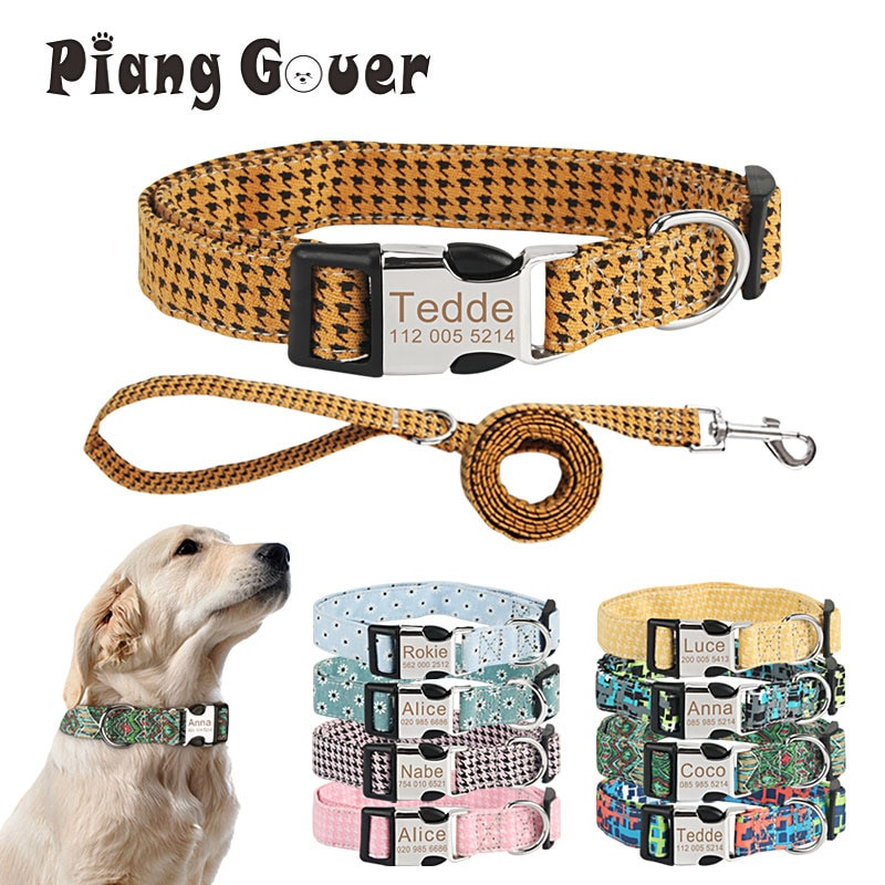 Κολάρο σκύλου Προσαρμοσμένα λουριά για κουτάβι γάτα Λουρί ετικέτας Εξατομικευμένη πινακίδα ταυτότητας Κολάρο κατοικίδιων για μεσαίου μεγέθους σκύλους