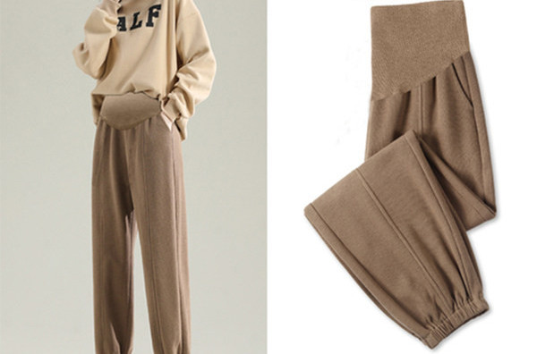 Casual γυναικείο παντελόνι για εγκύους με τσέπη