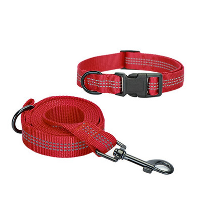 Комплект каишка за нашийник за домашни любимци Нашийник за куче и котка и регулируема каишка