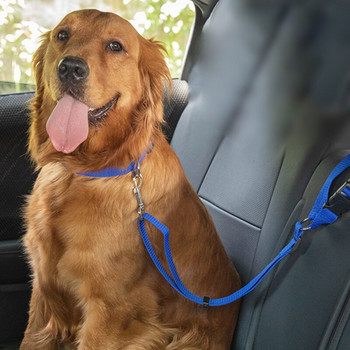 Ρυθμιζόμενη ζώνη ασφαλείας αυτοκινήτου για κατοικίδια Ζώνη ασφαλείας για σκύλους γάτα για κατοικίδια Ζώνη λουρί Κλιπ ταξιδιού Ιμάντας μολυβιού Σκύλοι Γάτες Προμήθειες για κατοικίδια