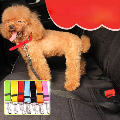 IPC Candy Color Безопасно въже за кола за домашни любимци, предпазен колан за извеждане на куче, персонализирани продукти за безопасност, основни аксесоари за безопасно пътуване