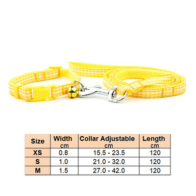Куче котка яка каишка регулируема яка повод със звънец за кученце малко куче разходка на открито чихуахуа териер шнауцер