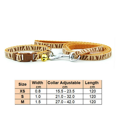 Куче котка яка каишка регулируема яка повод със звънец за кученце малко куче разходка на открито чихуахуа териер шнауцер