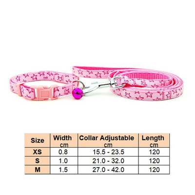 Куче котка яка каишка регулируема яка повод със звънец за кученце малко куче разходка на открито чихуахуа териер шнауцер