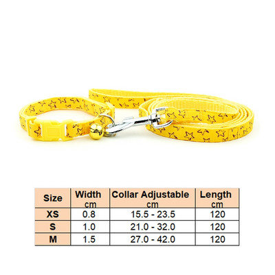 Куче котка яка каишка регулируема яка повод със звънец за кученце малко куче разходка на открито чихуахуа териер шнауцер