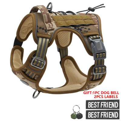 Isikupärastatud koerarakmed, taktikaline helkurvesk käepidemega saksa lambakoera suurte koerte treeningkoerte tarvikute jaoks