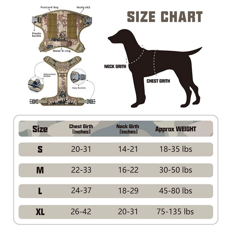 Isikupärastatud koerarakmed, taktikaline helkurvesk käepidemega saksa lambakoera suurte koerte treeningkoerte tarvikute jaoks