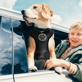 Предпазна жилетка за кучета Колан с колан Регулируем колан за кучета Дишаща мрежеста колан Предпазен колан Конектор за превозно средство Каишка за домашно куче