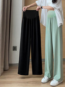 Kõrge vöökohaga laia säärega püksid rasedatele