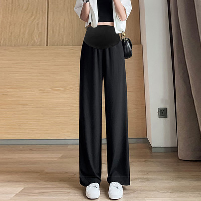 Kõrge vöökohaga laia säärega püksid rasedatele