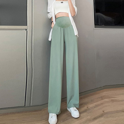 Kõrge vöökohaga laia säärega püksid rasedatele