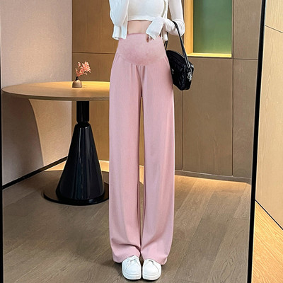 Kõrge vöökohaga laia säärega püksid rasedatele