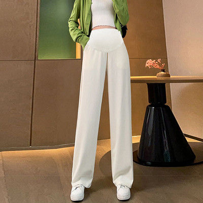 Kõrge vöökohaga laia säärega püksid rasedatele