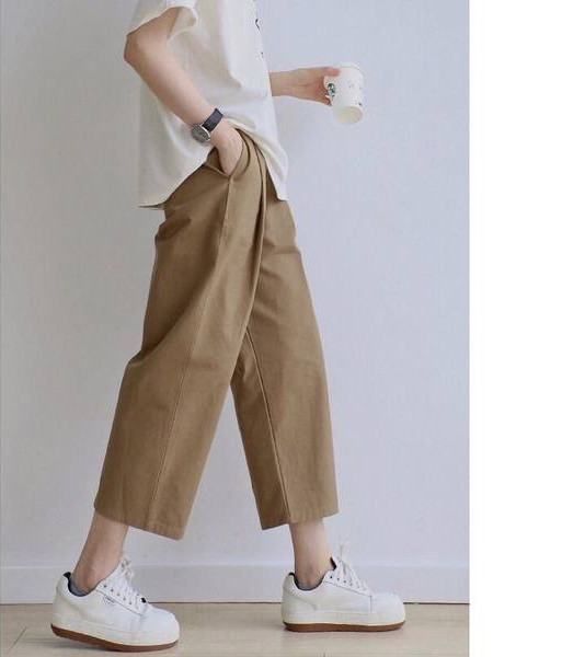 Pantaloni de dama cu picioare late pentru gravide