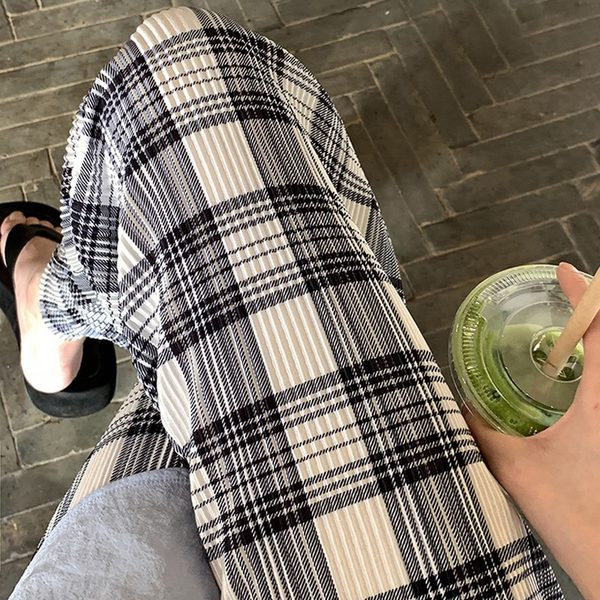 Γυναικείο καρό παντελόνι για εγκύους