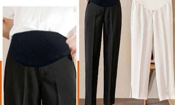 Γυναικείο ψηλόμεσο παντελόνι για εγκύους - σε δύο χρώματα