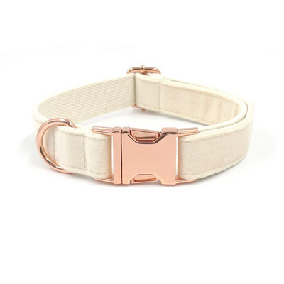 Personalizirana ogrlica za pse Prilagođena ogrlica za kućne ljubimce Besplatno graviranje identifikacijske oznake s imenom Dodatak za kućnog ljubimca Set povodca za ogrlicu za štene od bijelih baršunastih vlakana