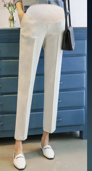 Дамски прав панталон за бременни жени в два цвята
