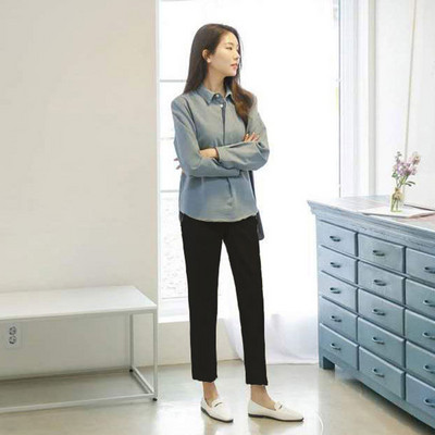 Γυναικείο ίσιο παντελόνι για εγκύους σε δύο χρώματα