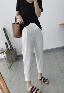 Pantaloni curați - pentru femeile însărcinate cu talie înaltă