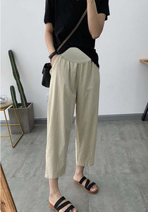 Pantaloni curați - pentru femeile însărcinate cu talie înaltă