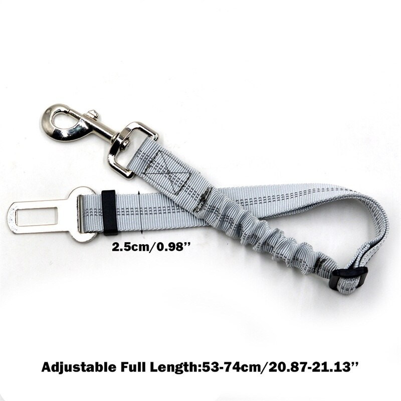 Ελαστική νάιλον ζώνη αυτοκινήτου σκύλου 3 χρωμάτων Ρυθμιζόμενη εύκαμπτη ανακλαστική ζώνη ασφαλείας ταξιδιού για σκύλους Επέκταση ζώνης σκύλου