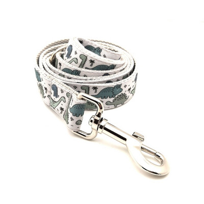 Guler personalizat pentru animale de companie de dinozaur Etichetă de identificare personalizată cu nume de cățeluș, zgarda de bază pentru câini cu desene animate, cu gravură gratuită