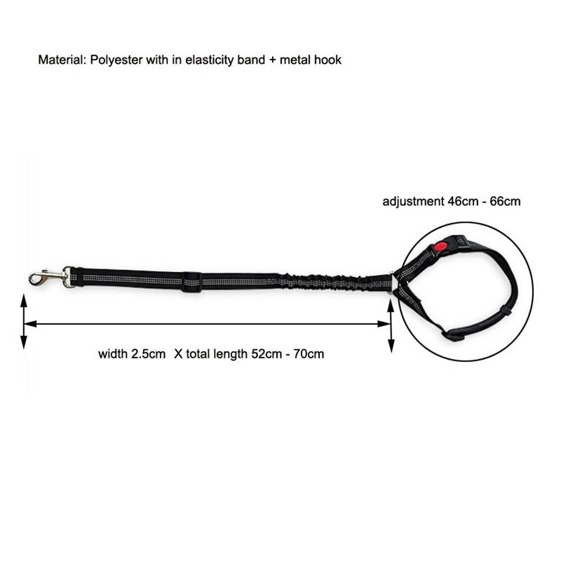 Koerasõiduki turvarihmad Reguleeritav pehme padjaga hingav võrgust auto turvavöö jalutusrihm koos reisirihmaga Enamik koertele mõeldud autosid