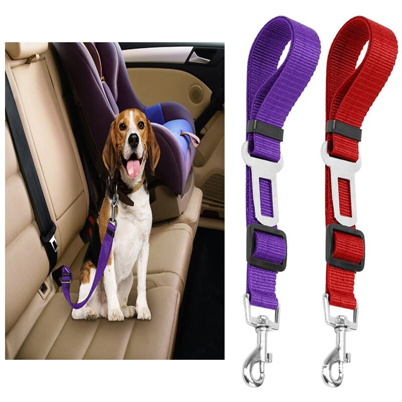 Väike, keskmine lemmiklooma koer kass auto turvavöö koera tarvikud Reguleeritavad rakmed Juhtrihm reisiklamber Kutsika kaelarihm lemmikloomatarbed