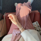 Ženske prugaste trudničke hlače sa ili bez podstava