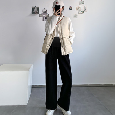 Ženske prugaste trudničke hlače sa ili bez podstava