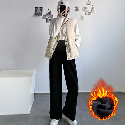 Ženske prugaste trudničke hlače sa ili bez podstava