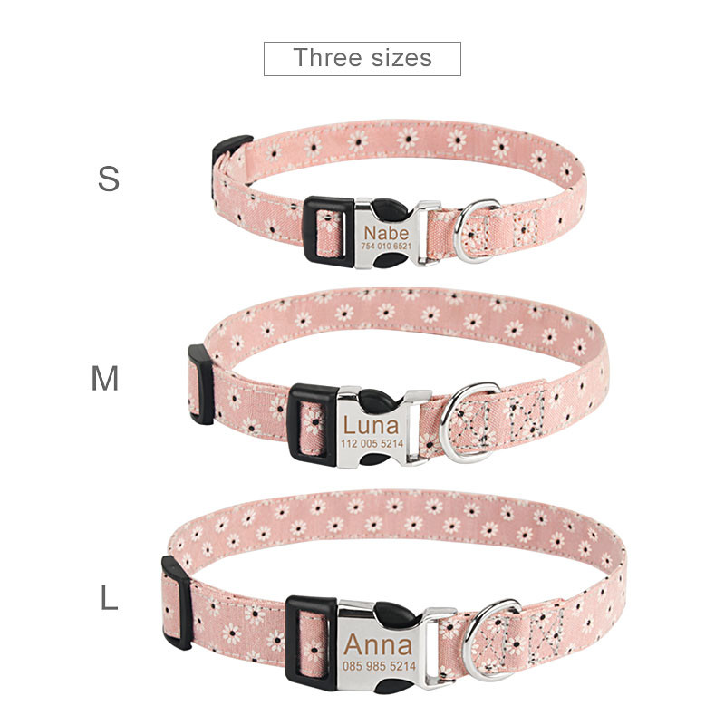 Povodci za kućne ljubimce Ogrlica Prilagođeni cvijet Prilagođena ogrlica za pse Povodac Oznaka ID Naziv Ogrlice za mačke za male srednje velike pse Pojas za hodanje