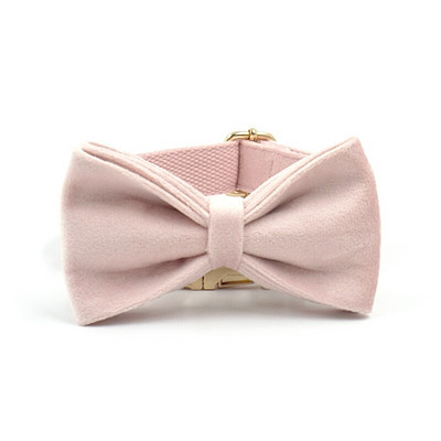 Ροζ βελούδινο λουρί σκύλου Εξατομικευμένο χοντρό κολάρο για σκύλους Ρυθμιζόμενο κολάρο σκύλου με μαλακή επένδυση και σετ λουριών για θηλυκό κατοικίδιο