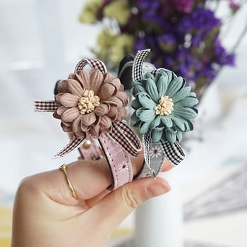 Pet Dog Collar Flower Puppy Cat Dog κολάρο Σετ λουριών Ρυθμιζόμενα περιλαίμια για μικρούς μεσαίους σκύλους Δερμάτινο κολιέ Αξεσουάρ για κατοικίδια