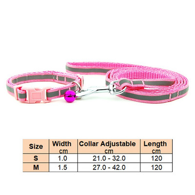 Povodac s ogrlicom za pse, mačke, podesivim ovratnikom za kućne ljubimce s reflektirajućim zvonom za mačku, malog psa za šetnju na otvorenom, terijer pudla