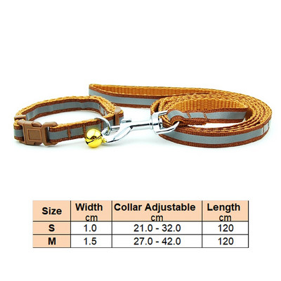 Povodac s ogrlicom za pse, mačke, podesivim ovratnikom za kućne ljubimce s reflektirajućim zvonom za mačku, malog psa za šetnju na otvorenom, terijer pudla