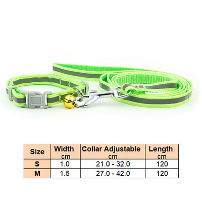 Povodac s ogrlicom za pse, mačke, podesivim ovratnikom za kućne ljubimce s reflektirajućim zvonom za mačku, malog psa za šetnju na otvorenom, terijer pudla