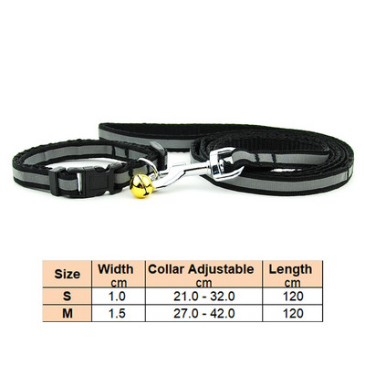 Povodac s ogrlicom za pse, mačke, podesivim ovratnikom za kućne ljubimce s reflektirajućim zvonom za mačku, malog psa za šetnju na otvorenom, terijer pudla