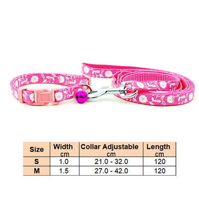 Povodac s ogrlicom za pse, mačke, podesivim ovratnikom za kućne ljubimce s reflektirajućim zvonom za mačku, malog psa za šetnju na otvorenom, terijer pudla