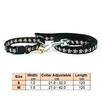 Povodac s ogrlicom za pse, mačke, podesivim ovratnikom za kućne ljubimce s reflektirajućim zvonom za mačku, malog psa za šetnju na otvorenom, terijer pudla