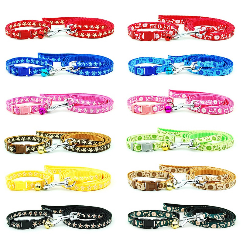 Povodac s ogrlicom za pse, mačke, podesivim ovratnikom za kućne ljubimce s reflektirajućim zvonom za mačku, malog psa za šetnju na otvorenom, terijer pudla