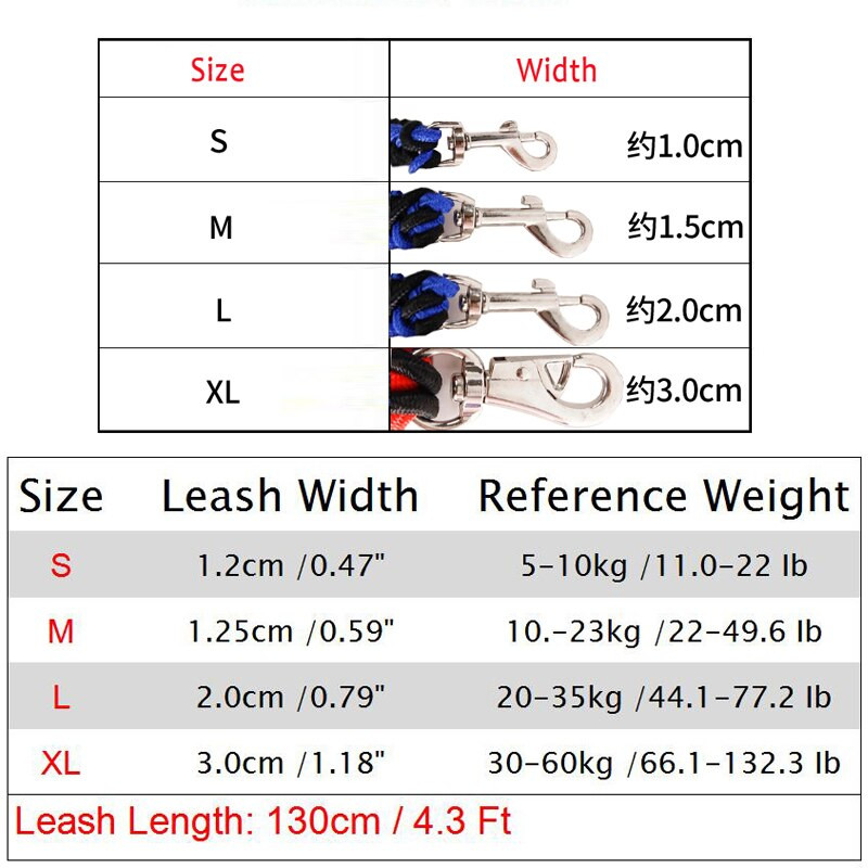Μεγάλο κολάρο σκύλου και σετ λουριών Ισχυρή μεταλλική αγκράφα με ολισθαίνουσα αλυσίδα Χειροποίητο υφαντικό μόλυβδο σχοινιού για μεγάλα μεσαία σκυλιά Αξεσουάρ για κατοικίδια