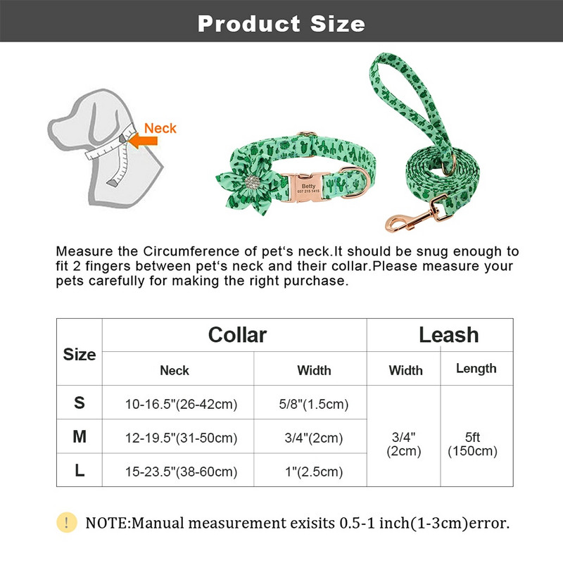 Εξατομικευμένο σετ λουριών με κολάρο σκύλου Nylon Dogs ID Περιλαίμια Ζώνη για περπάτημα για κατοικίδια Αξεσουάρ λουλουδιών στρας για μικρά μεγαλόσωμα σκυλιά