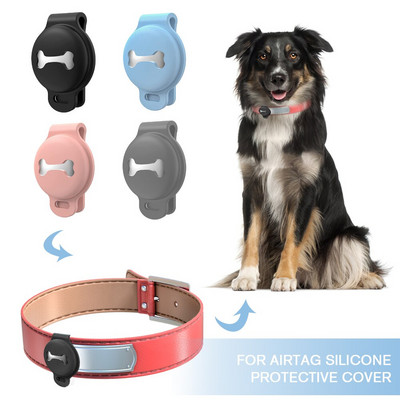 Silicone Pet Dog GPS Tracker Cover Anti-Lost Location Record Tracker Cover for Airtag Finder Protective Case Cover Accessories