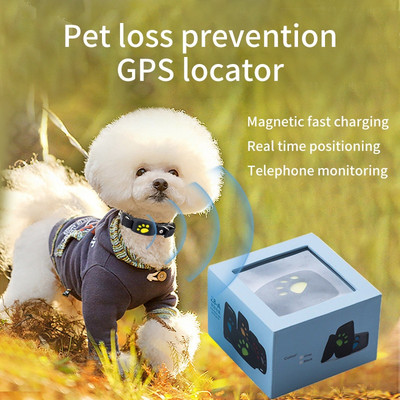 GPS тракери GPS тракер за домашни любимци Нашийник за кучета и котки Водоустойчив GPS функция за обратно повикване GPS тракери за USB зареждане за универсални кучета