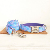 Εξατομικευμένο κολάρο κατοικίδιων Προσαρμοσμένη πινακίδα ταυτότητας κουταβιού Ρυθμιζόμενη πόρπη Ισχυρή γαλαξία Σετ λουριών κολάρων χαρακτικής χωρίς χώρο